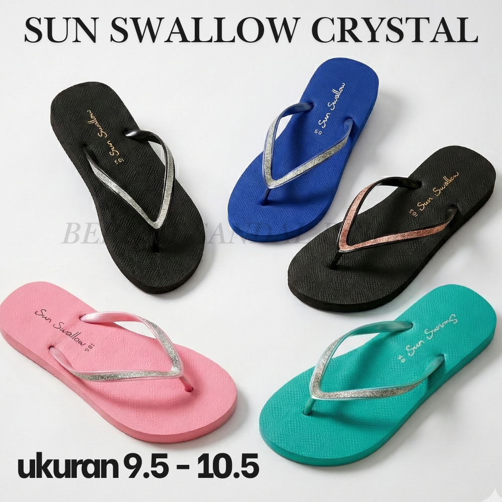Sandal  Jepit Sun Swallow Crystal Wanita