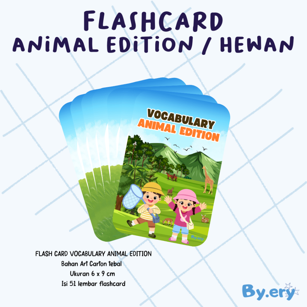 FLASHCARD VOCABULARY ANIMAL EDITION | HEWAN | BY.ERYY