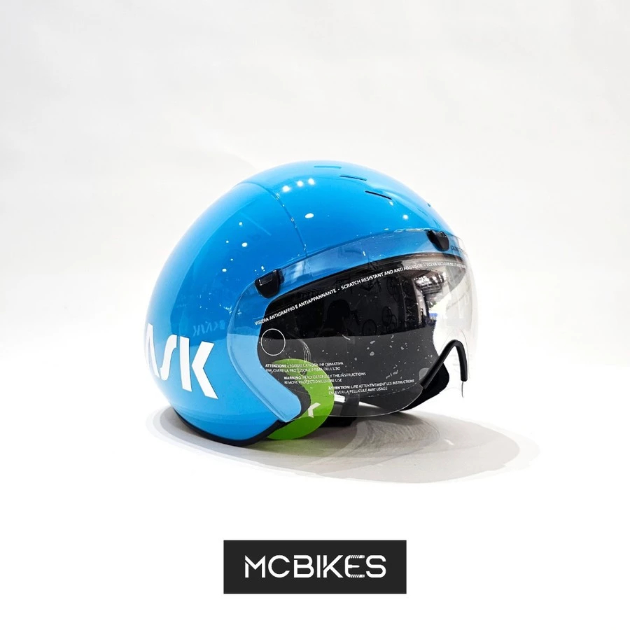 Helm Sepeda KASK BAMBINO PRO Crono Cycling Helmet with Visor - Light Blue