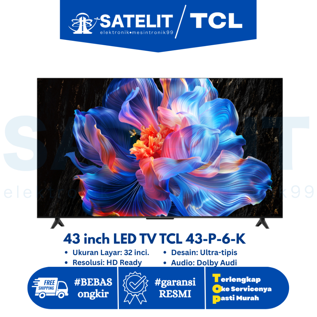 43 inch LED TV TCL 43-P-6-K