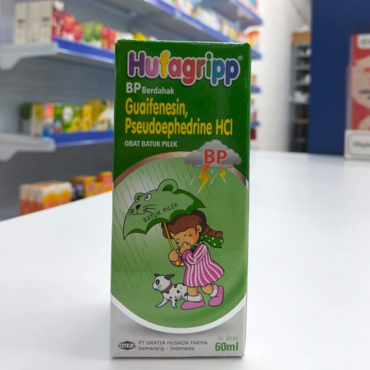 HUFAGRIP BP BERDAHAK SIRUP 60 ML - UNTUK BATUK BERDAHAK DAN PILEK ANAK
