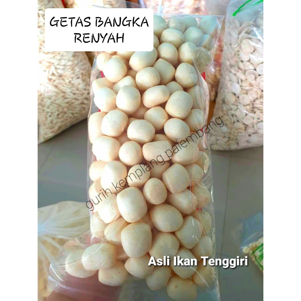 GETAS BANGKA SUPER 180gr - Kerupuk Ikan Tenggiri Asli Palembang - Renyah Gurih Wangi ikan banget Ole