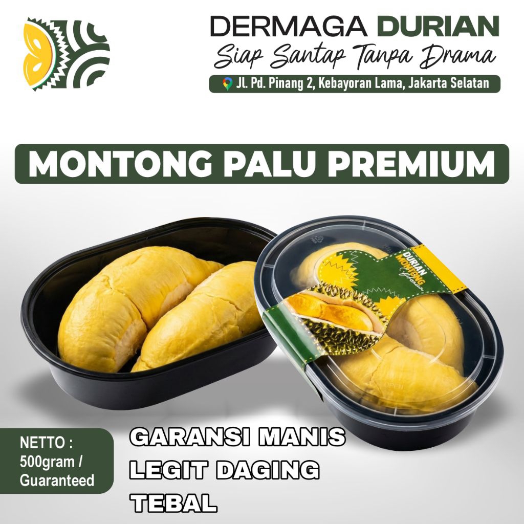 DURIAN MONTONG PALU PREMIUM / PAKET MONTONG PALU 500GR + DURPAS MEDAN 500GR /  DURIAN MONTONG FROZEN