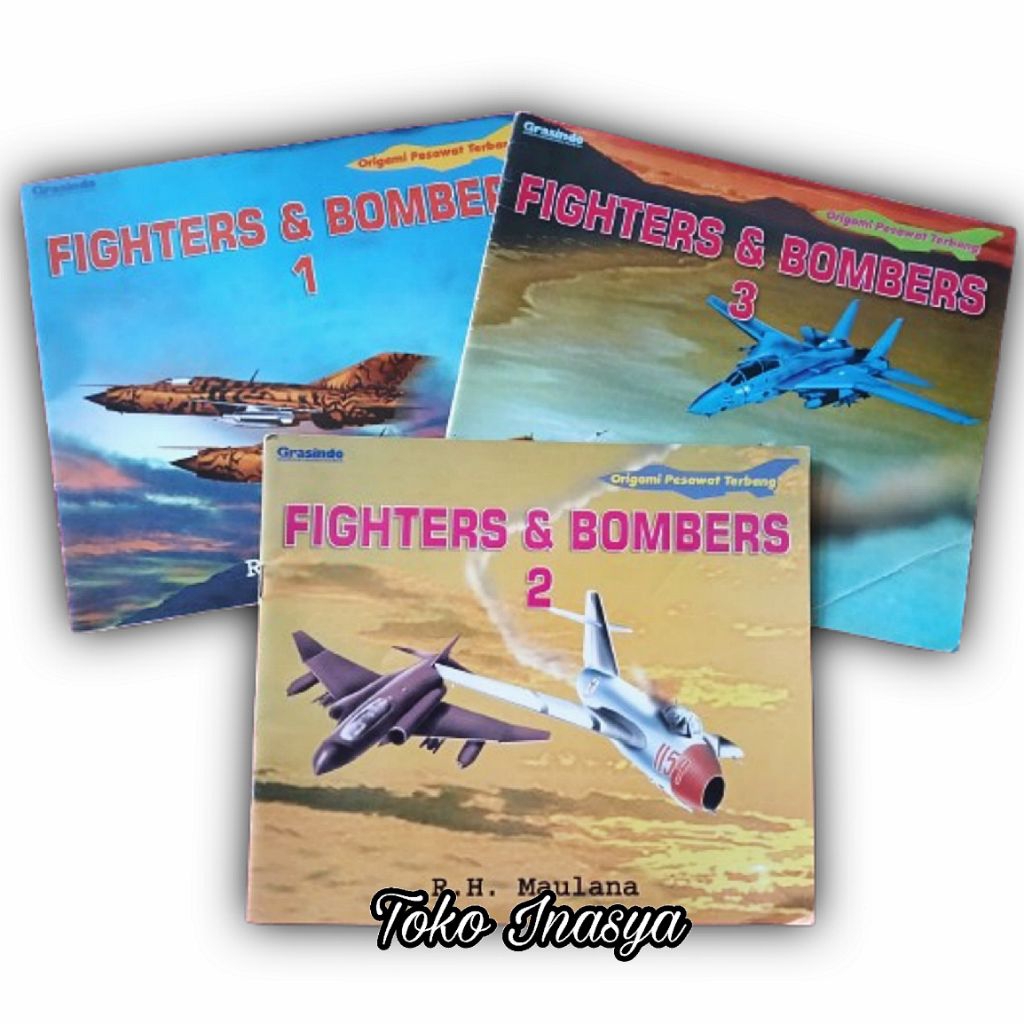 BUKU FIGHTERS & BOMBERS (ORIGAMI PESAWAT TERBANG) ORIGINAL
