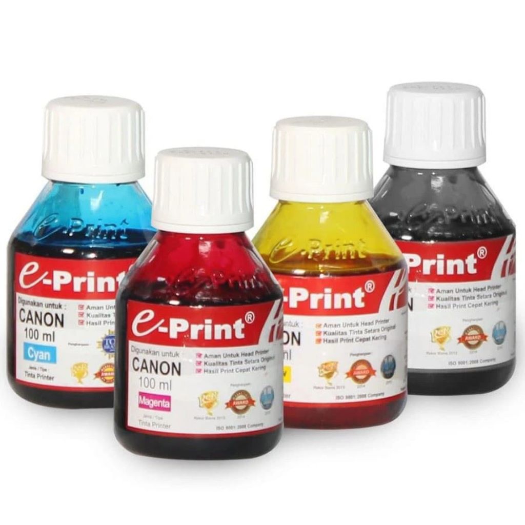 Tinta printer E-Print 100ml & 200ml untuk Canon (Tinta isi ulang printer canon)