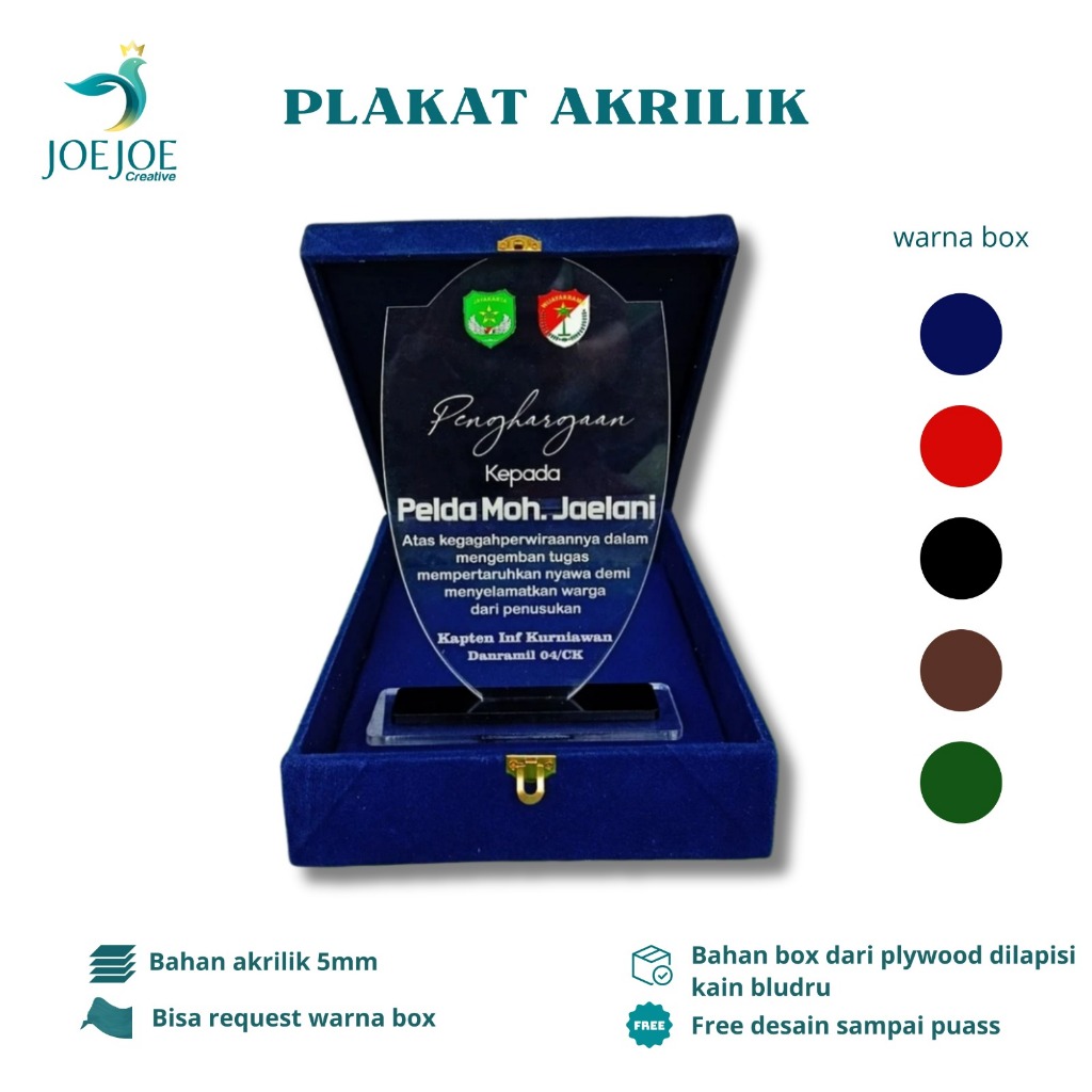 PLAKAT AKRILIK PIAGAM PENGHARGAAN TROPI MEDALI PIAGAM