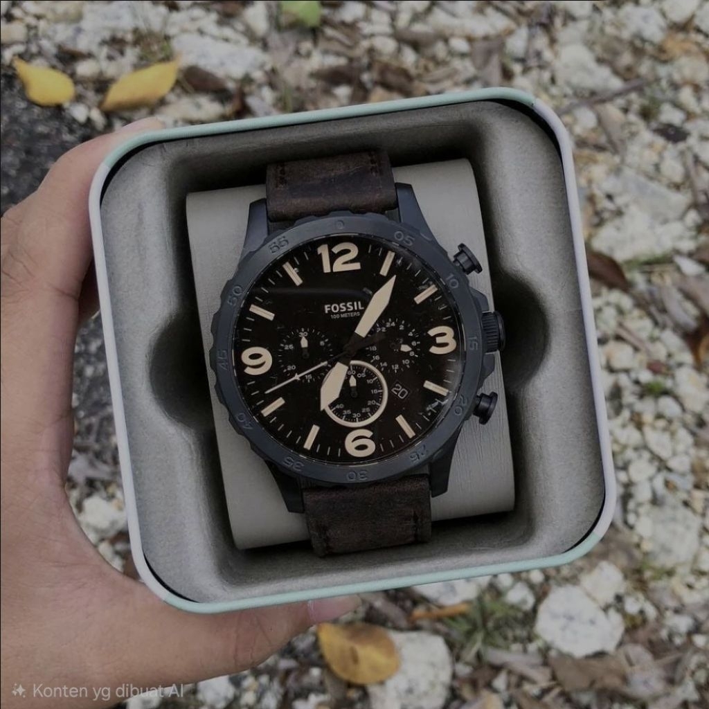 Jam Tangan Pria JR1487 Chrono Kulit Stainless Steel