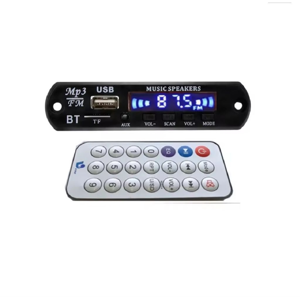 Modul Kit MP3 Bluetooth - FM Radio, USB, dan Remote Control