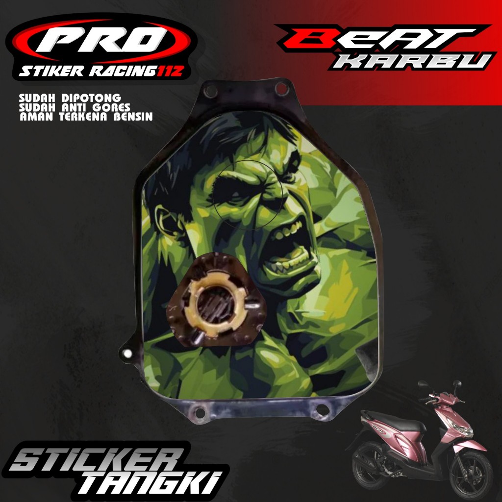 STIKER TANGKI BEAT KARBU STIKER TANGKI BENSIN MOTOR BEAT KARBU WATERPROF