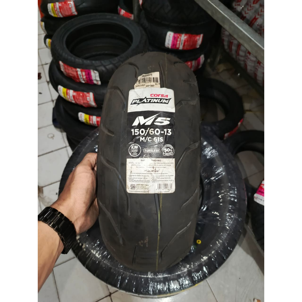 Ban Corsa Platinum M5 150/60 Ring 13 Tubeless Untuk Motor Nmax, PCX 160, Dll.