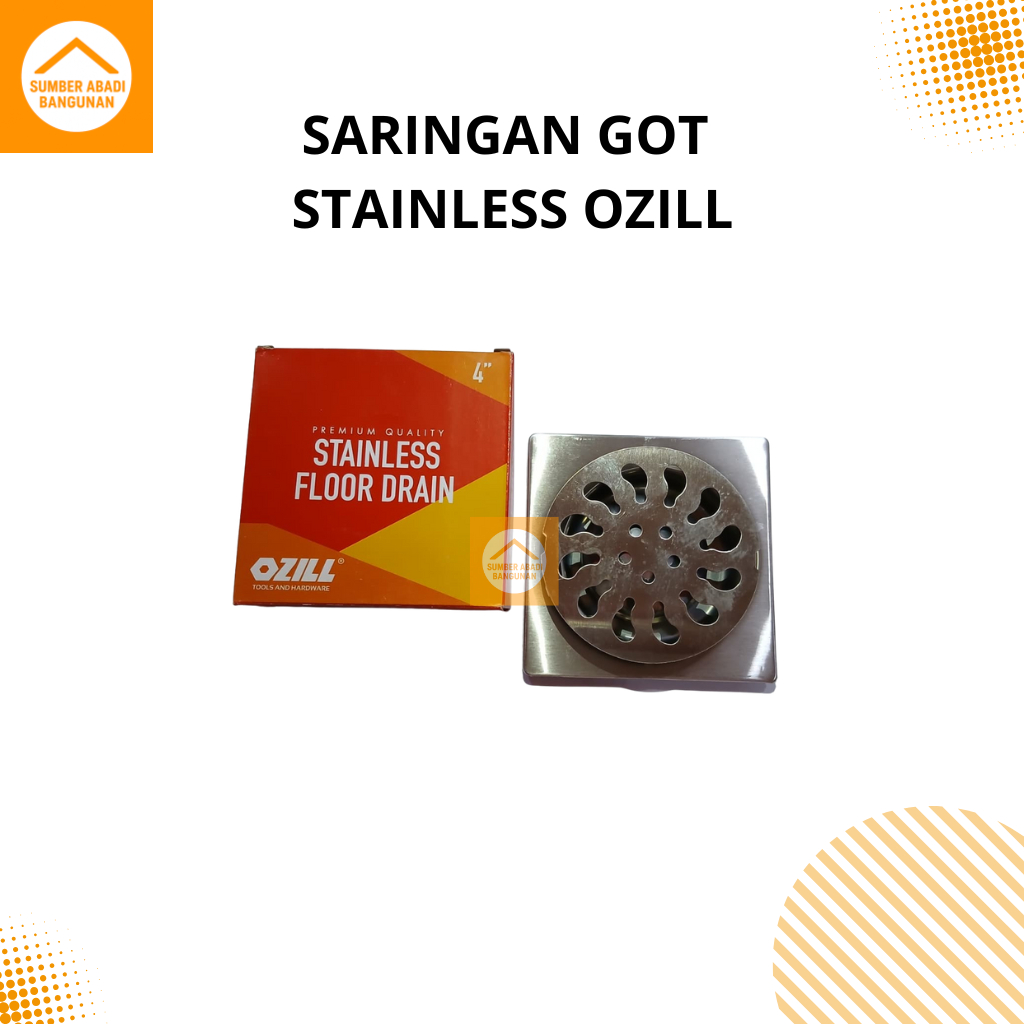 Floor Drain Stainless 4 Inch Silver Durable