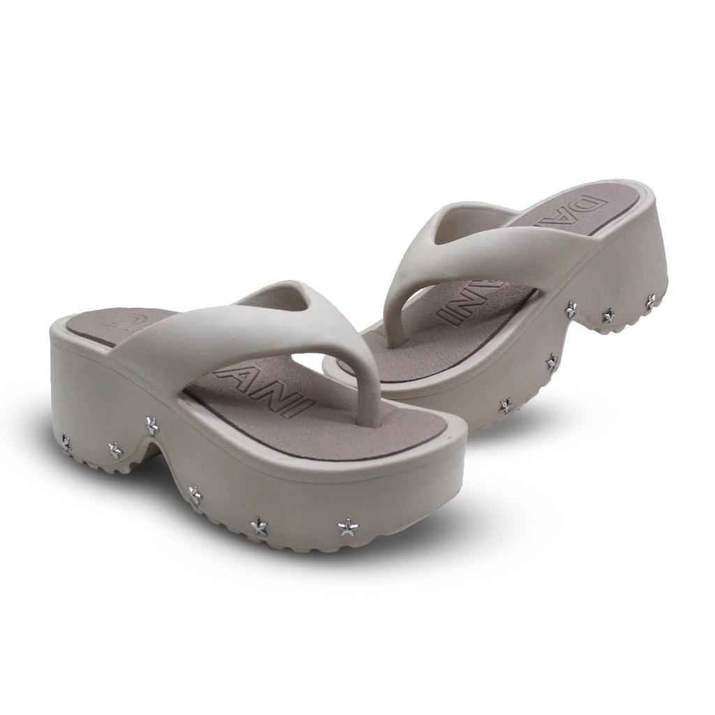 Sandal Jepit Tinggi Wanita Dewasa Karet Empuk Jelly Simpel