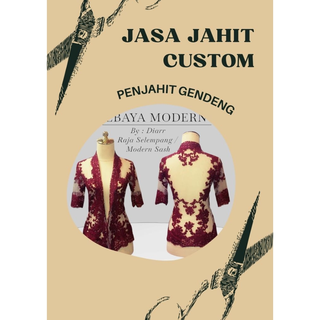 Penjahit Gendeng - Jasa jahit Kebaya ModernPesta Wisuda  Design Eksklusif / Jasa Jahit Kebaya / Penj