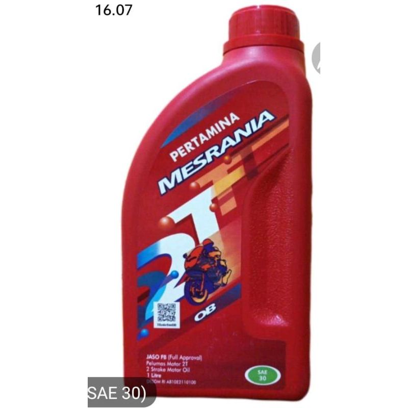 Oli Mesrania 2T OB 1000ml Oli Samping Pertamina Mesrania OB 1L Mesran