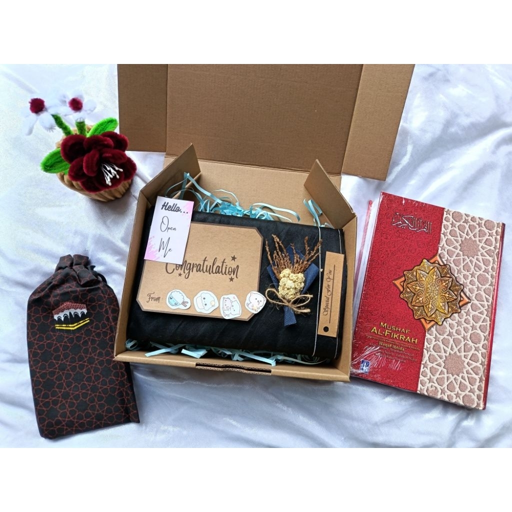 Hampers Cowok Sarung+Sajadah+ALQURAN | Kado Ulang Tahun Cowok, Wisuda, Anniversary, dll