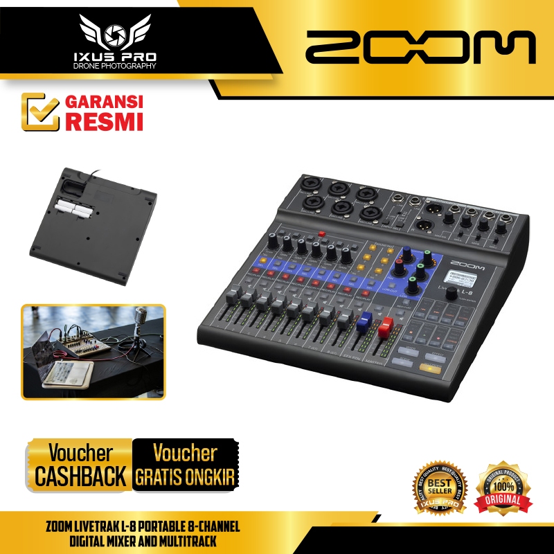 Zoom LiveTrak L-8 Portable 8-Channel Digital Mixer and Multitrack L8