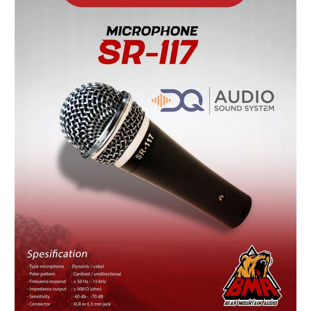 MICROPHONE DYNAMIC BMA SR-117 SR117 ORIGINAL