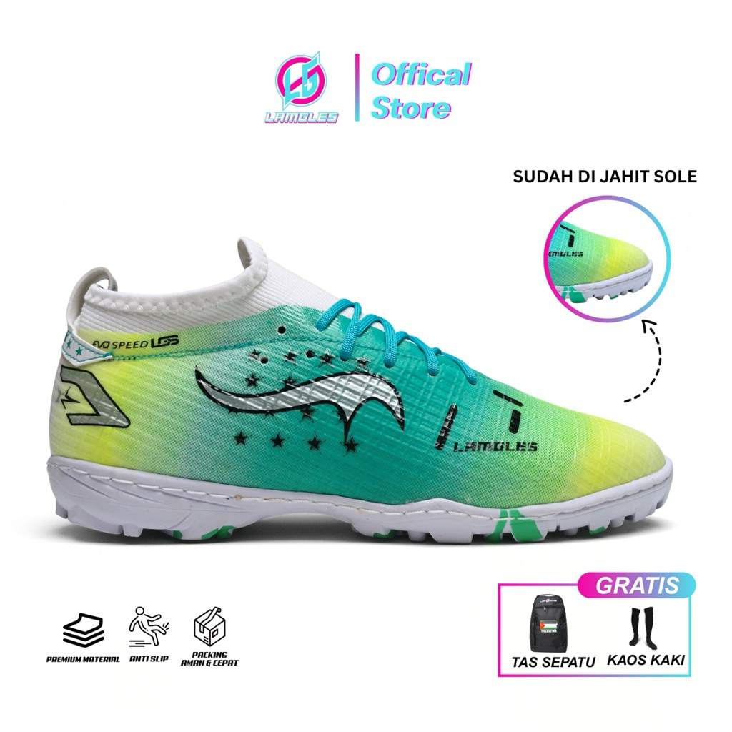 Lamgles - Sepatu Futsal Lamgles Star Futsal Semi Boot Original In Indonesia Sol Gerigi