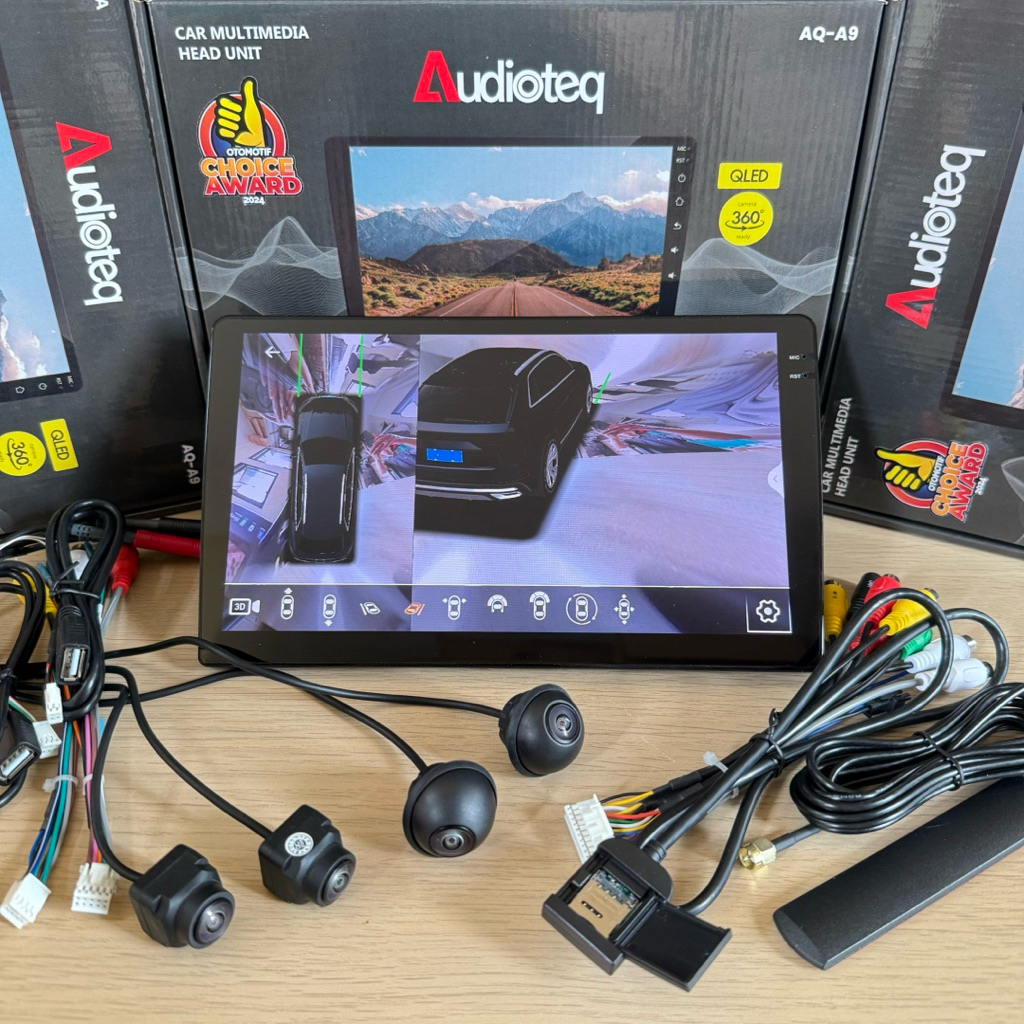 HEAD UNIT ANDROID AUDIOTEQ GSM 4G ANDROID 9 INCH RAM 3/32 GB SUPORT KAMERA 360 SUPORT KARTU SIM CARD