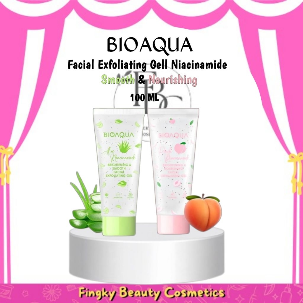 BIOAQUA Scrub Wajah Peeling Gel Niacinamide Brightening & Smooth Facial Exfoliating Gel Wajah 100g
