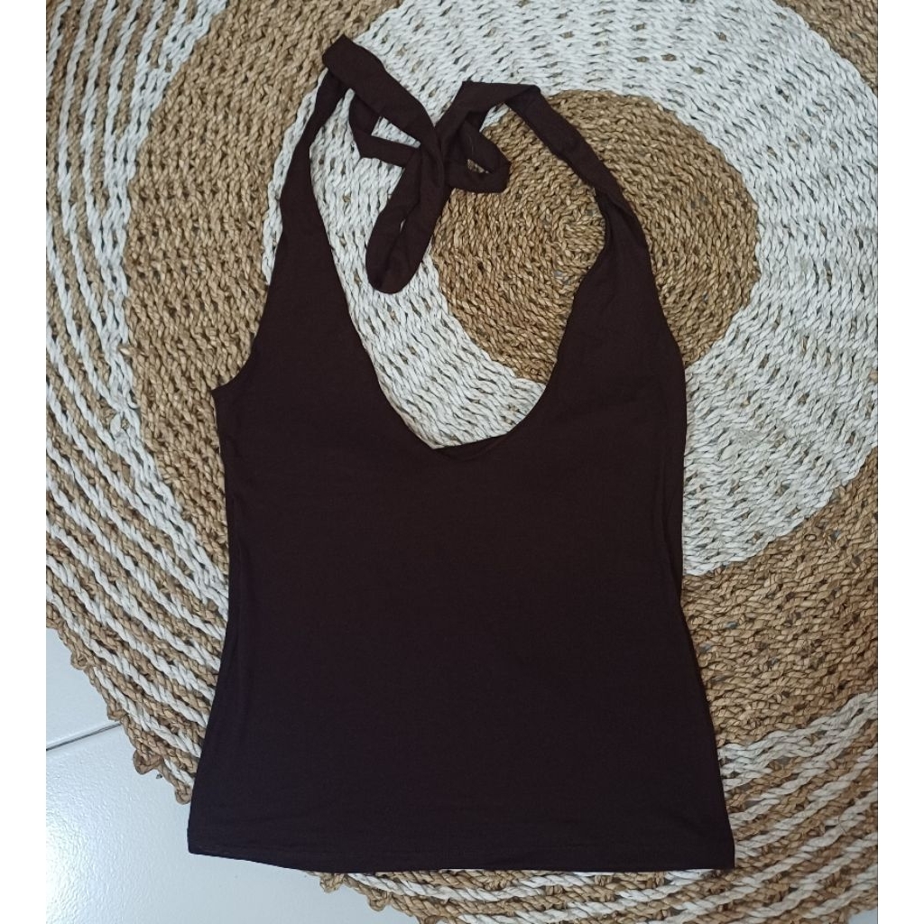 Ready stok atasan top tali leher