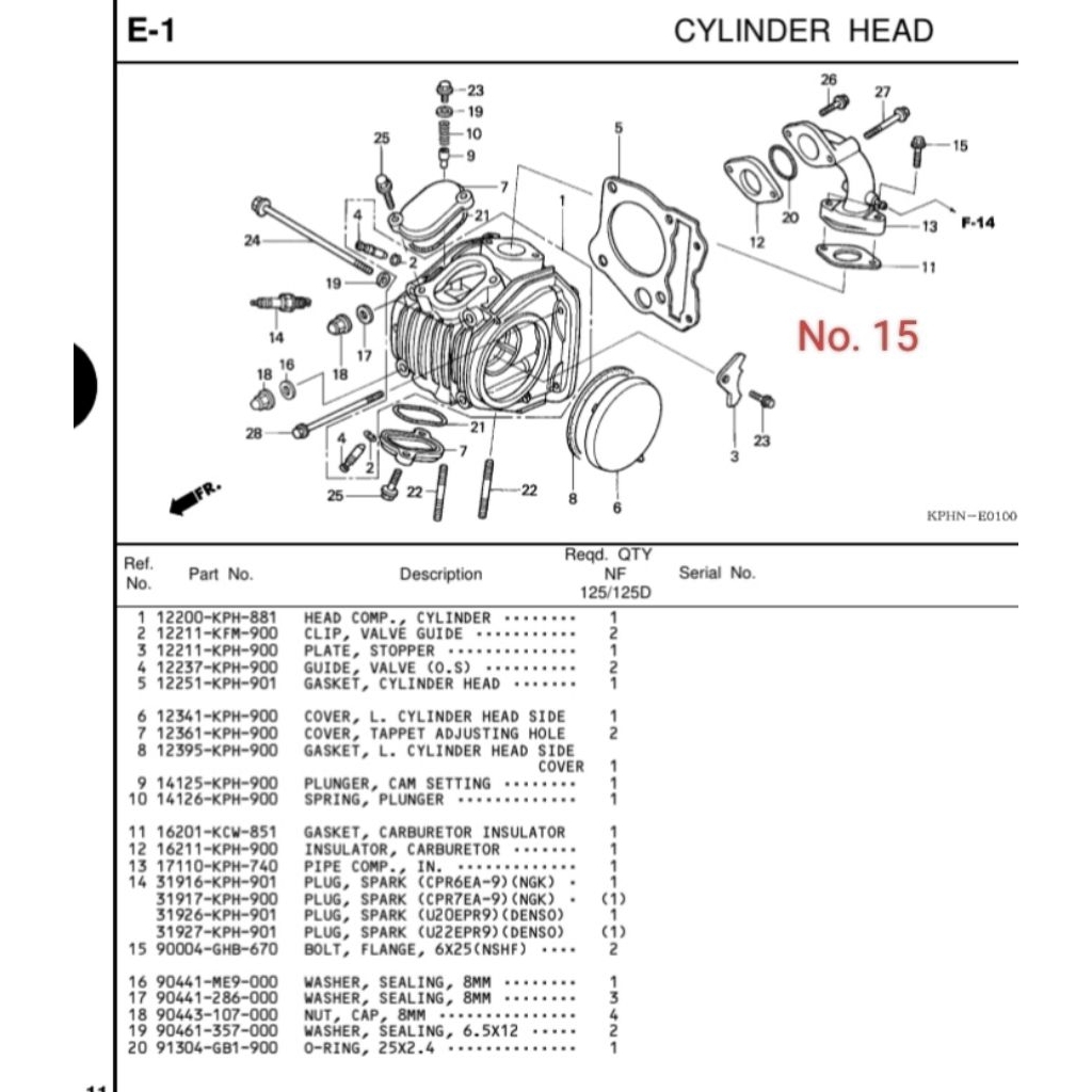 Baut leher angsa bawah untuk motor Suprafit new Kirana karisma Supra x 125cc Old number part 90004GH
