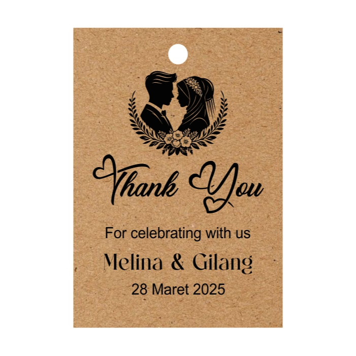 HANG TAG SOUVENIR CUSTOM | KARTU SOVENIR WEDDING |TAG KRAFT SOUVENIR | TAG SOUVENIR | TAG NAMA | TAG