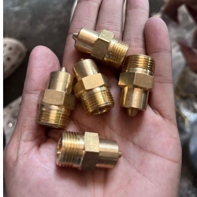 nepel pentil air shaft derat 3/8"inch kuningan