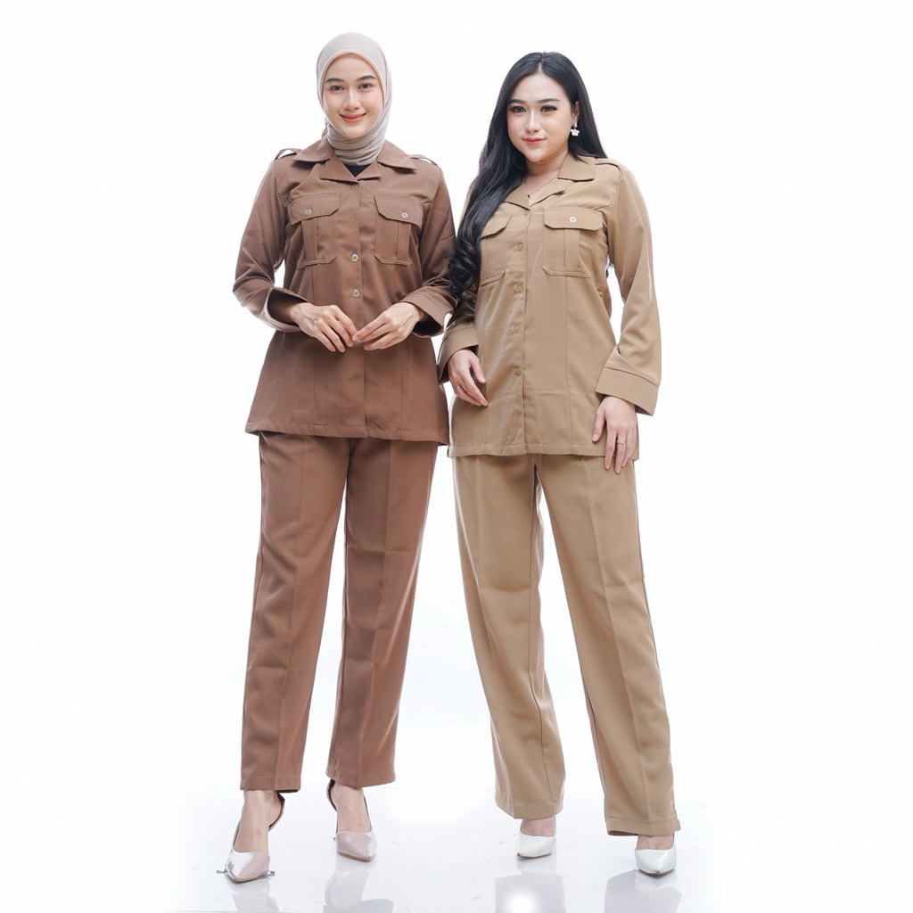 Baju Khaki / PDH /ASN Seragam Pns Pdh Dinas Pemda Seragam Keki Tua Dan Keki Muda