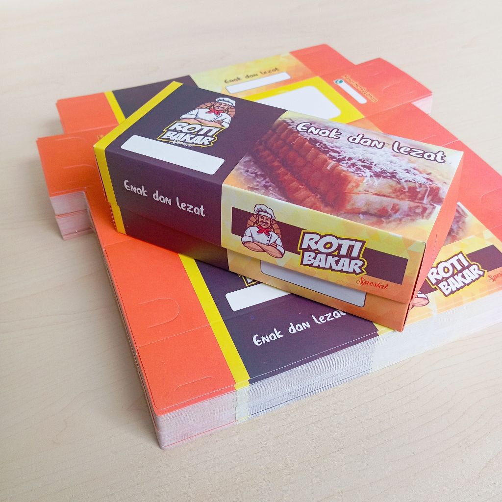 50 Lembar dus roti bakar / Kemasan roti bakar / Wadah roti bakar