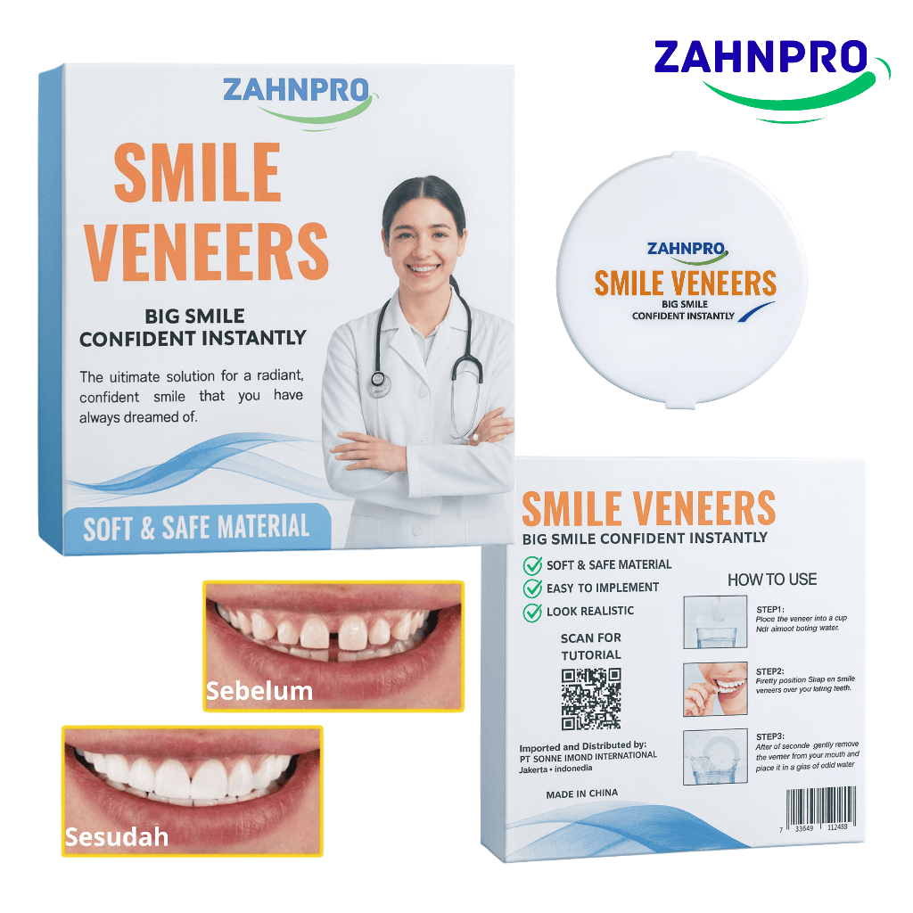 Garansi Original 100% - Gigi Palsu Instan Atas Bawah Untuk Ompong - Lem Gigi Palsu - Tambal Gigi GIC