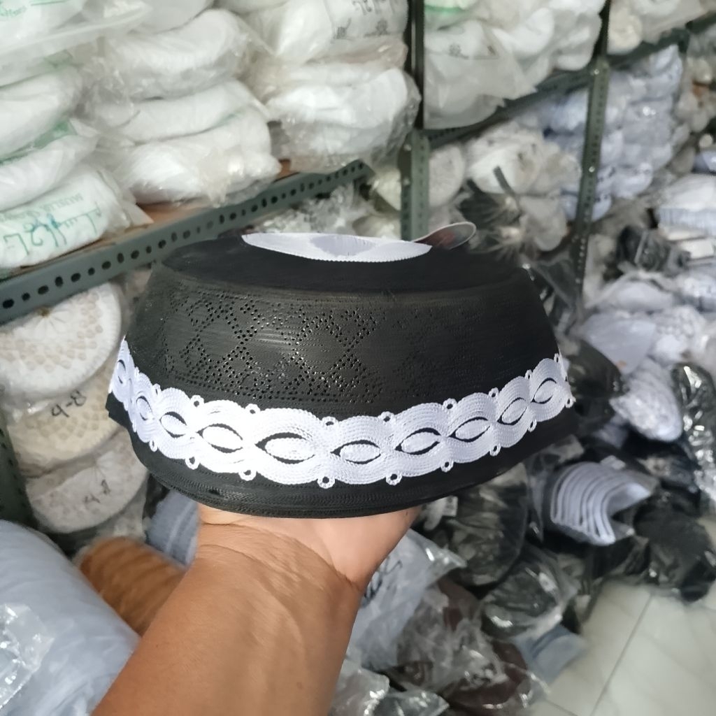 Peci Banglades original impor kopyah putih peci haji songkok haji putih busana muslim murah