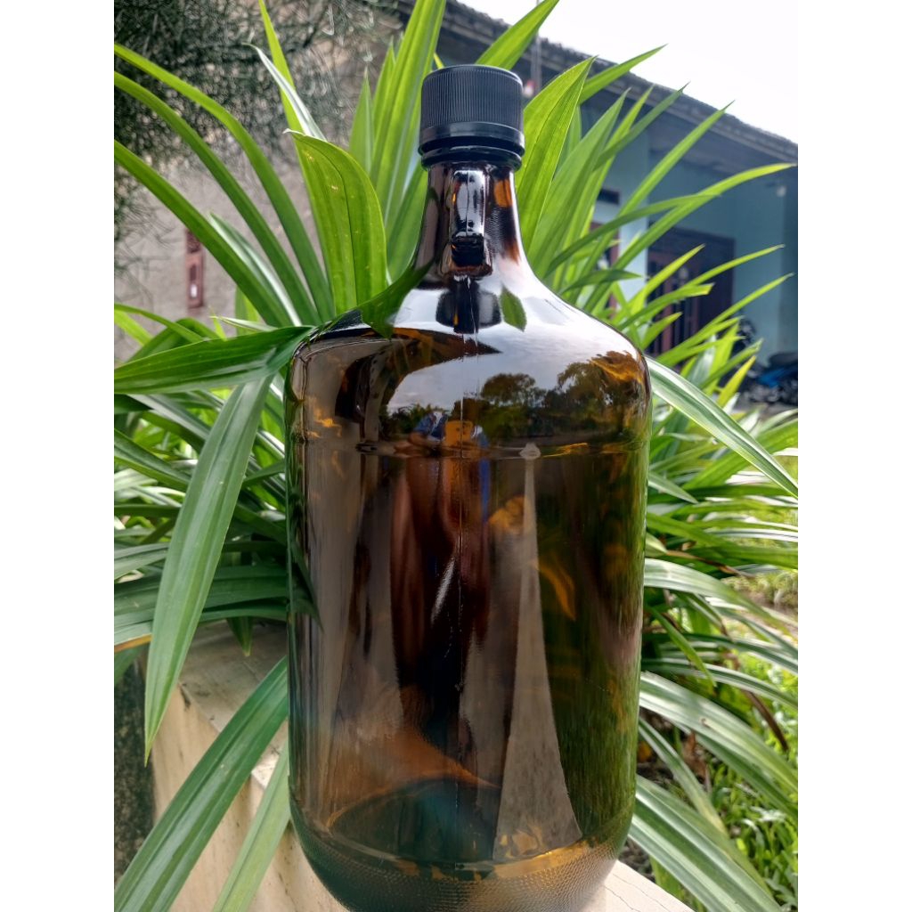 Botol kaca coklat 4 liter / botol kaca 4 liter