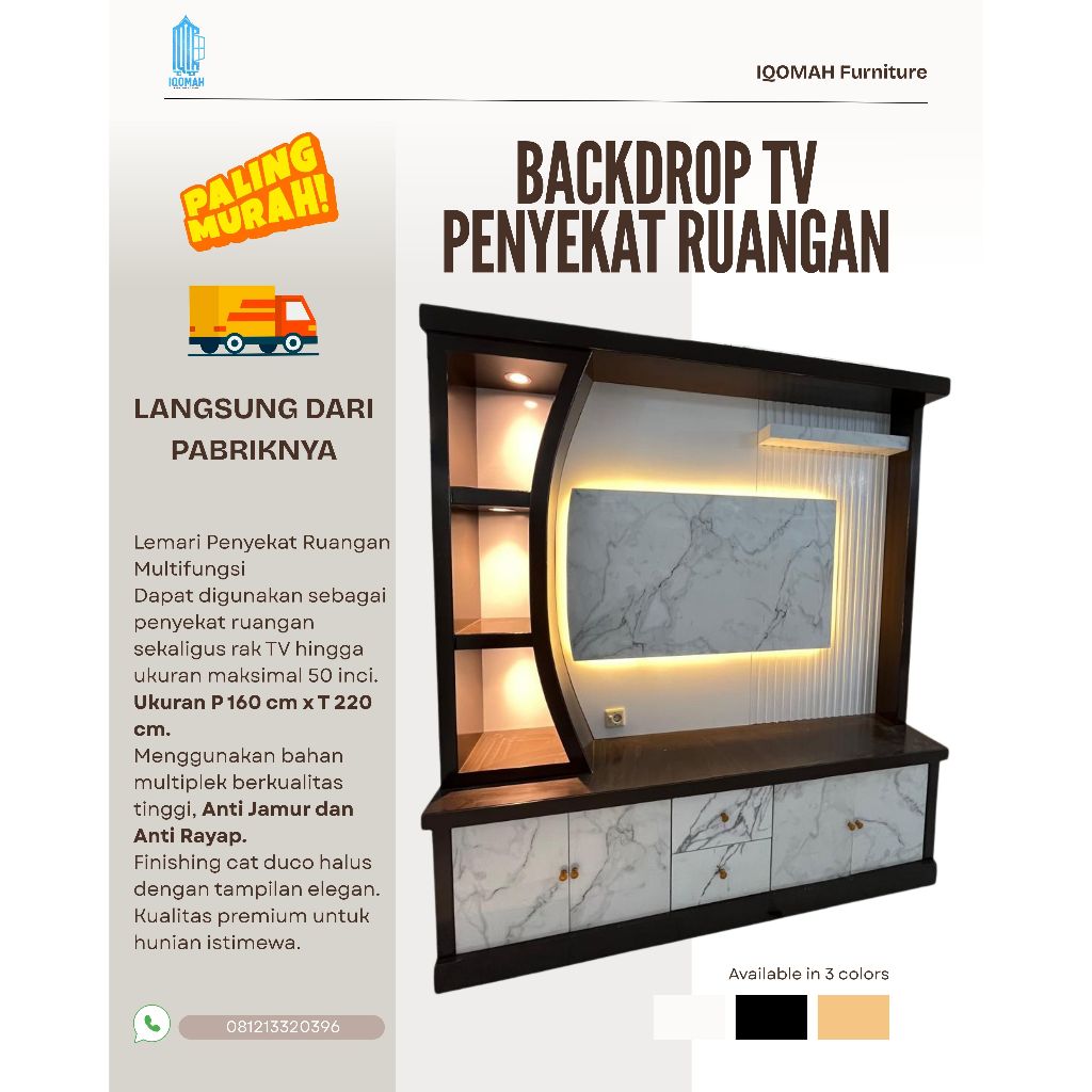 Backdrop Tv/ Penyekat Ruangan