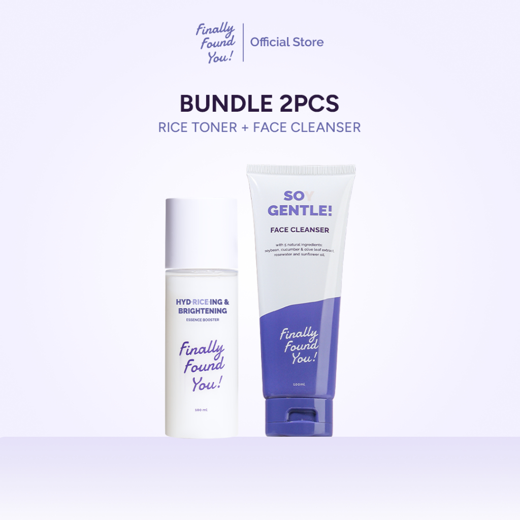 Finally Found You BUNDLE 2 PCS: Soy Gentle Face Cleanser 100ml & Hydriceing Brightening Essence Boos