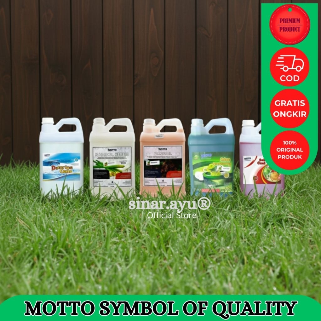 SABUN CUCI PIRING DETERGENT HANDSOAP KARBOL 5 LITER MOTTO CAIR JERIGEN 5L