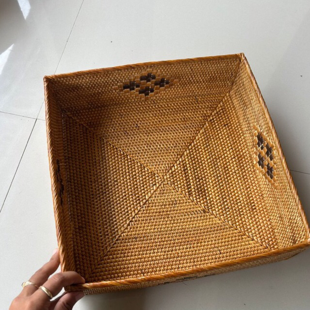 Bokor Kotak Anyaman Ata Size 35