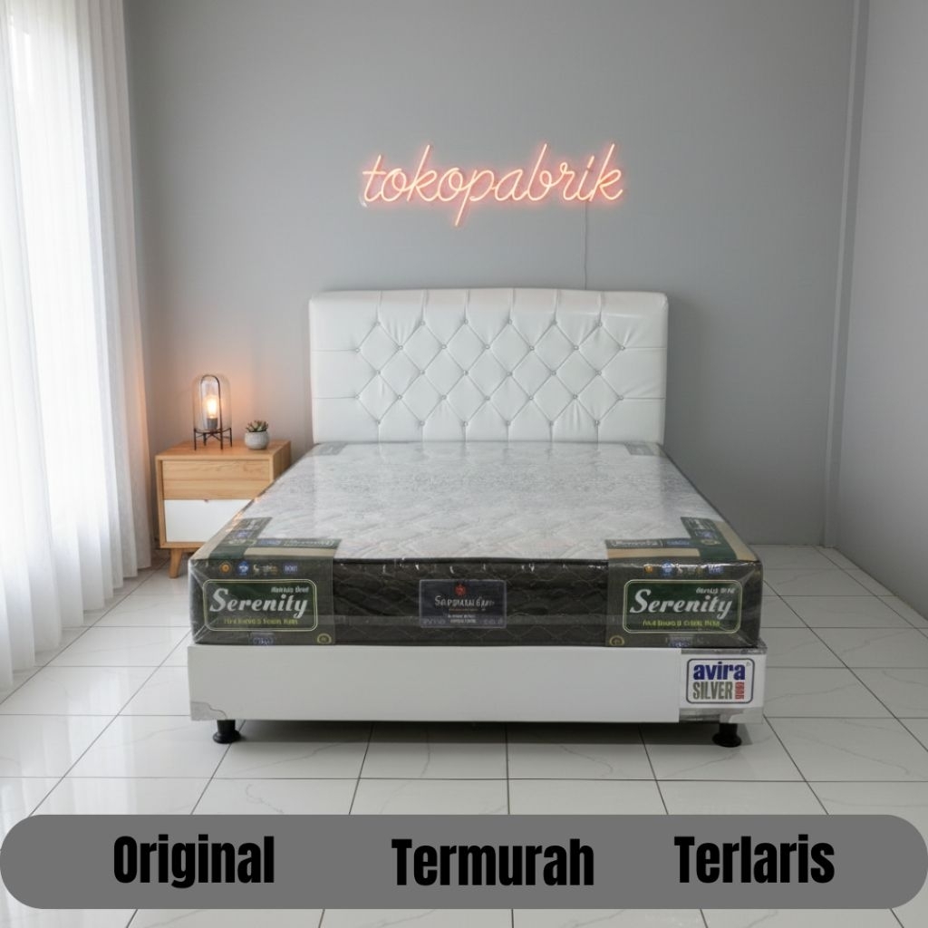 BedSet Divan dan springbed - Ranjang dan Kasur Springbed Bergaransi - Set Kasur dan Dipan - Divan se