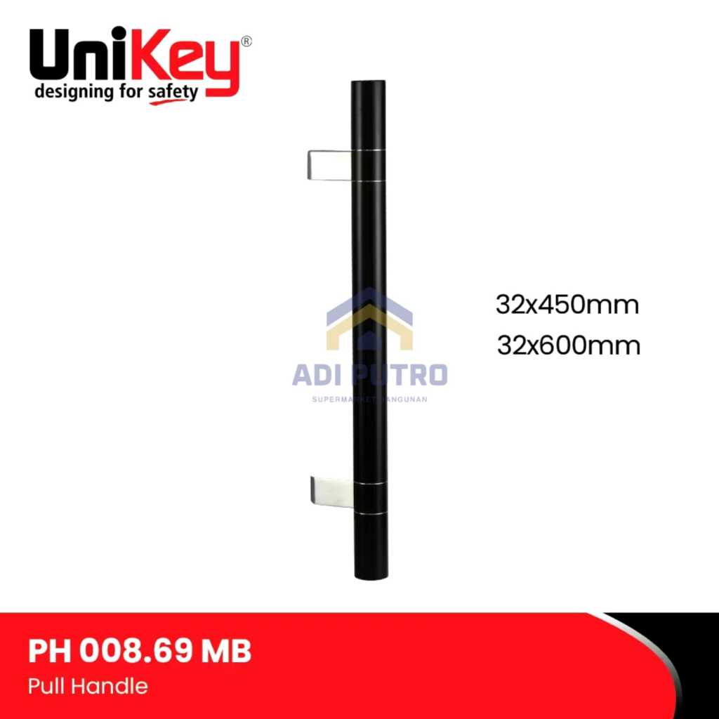 Pull Handle Pintu Unikey Matte Black PH 008.69