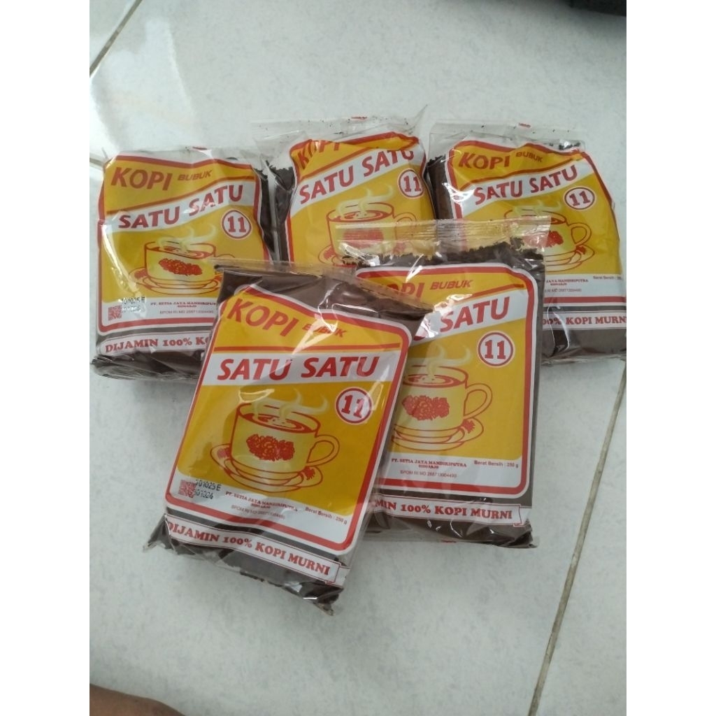 Kopi Bubuk Satu Satu 1 kg (4 bgks) | Kopi Hitam Asli | 100% Kopi Murni Tradisional