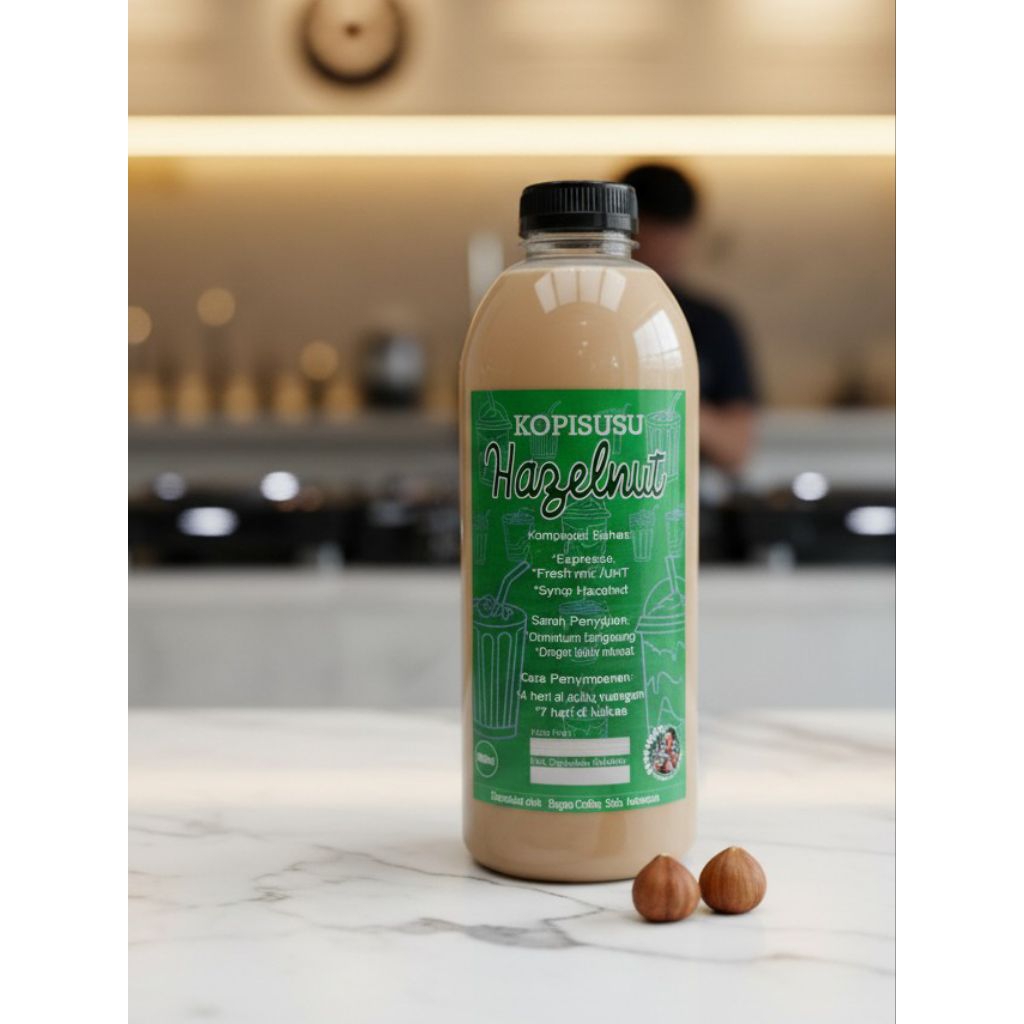 Kopi Susu Hazelnut Botolan 1 Liter