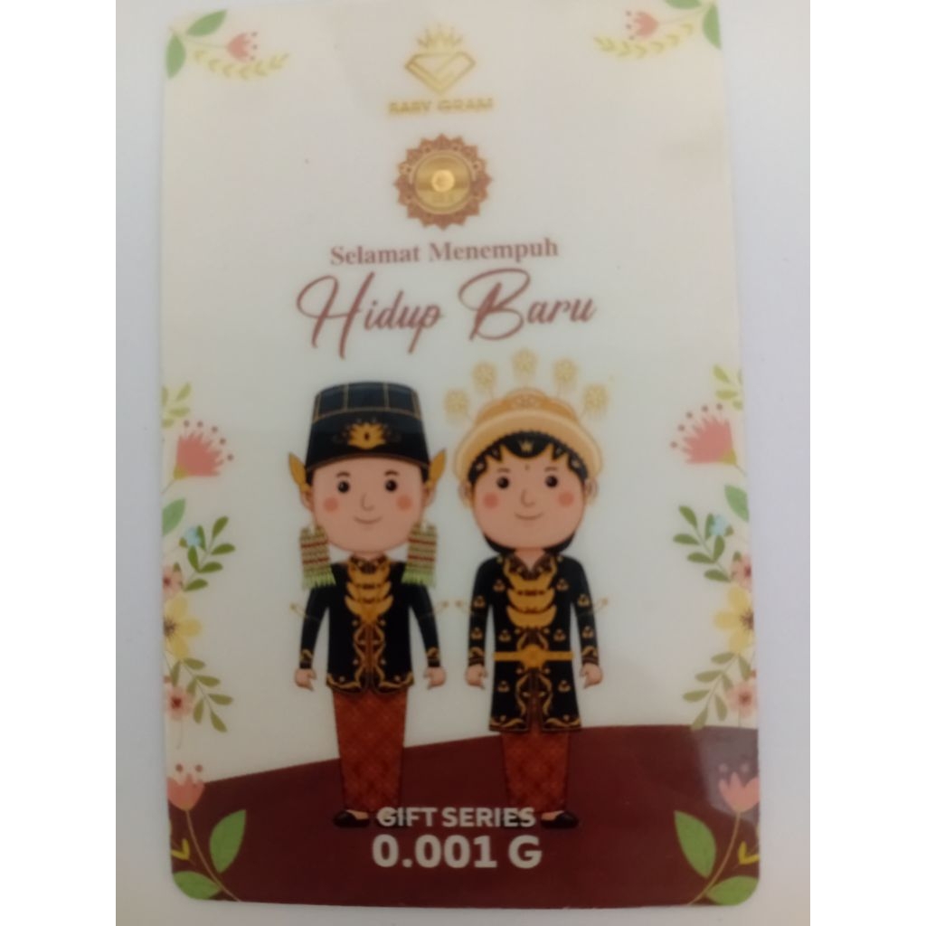 JONSON LOGAM MULIA BABY GRAM 0.001 GRAM GIFT SERIES SELAMAT MENEMPUH HIDUP BARU ADAT JAWA FINENESS 9