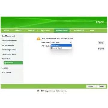 MODEM XPON DUAL BAND  F680C 4 ATENNa