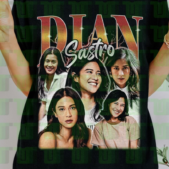 Kaos Aktris | Kaos Dian Sastro | Kaos Vintage Oversize Unisex | T-Shirt Retro 90s Style Streetwear