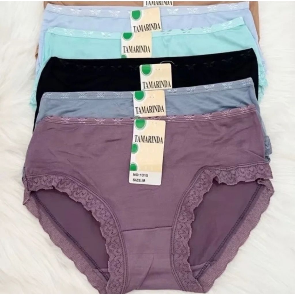 Paket ( Isi 4 / 6 Pcs ) Celana Dalam Wanita Segitiga Renda Tamarinda, Faylin Halus Lembut