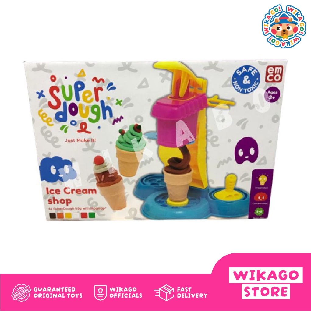 Emco Super Dough Activity set ice cream shop mainan lilin