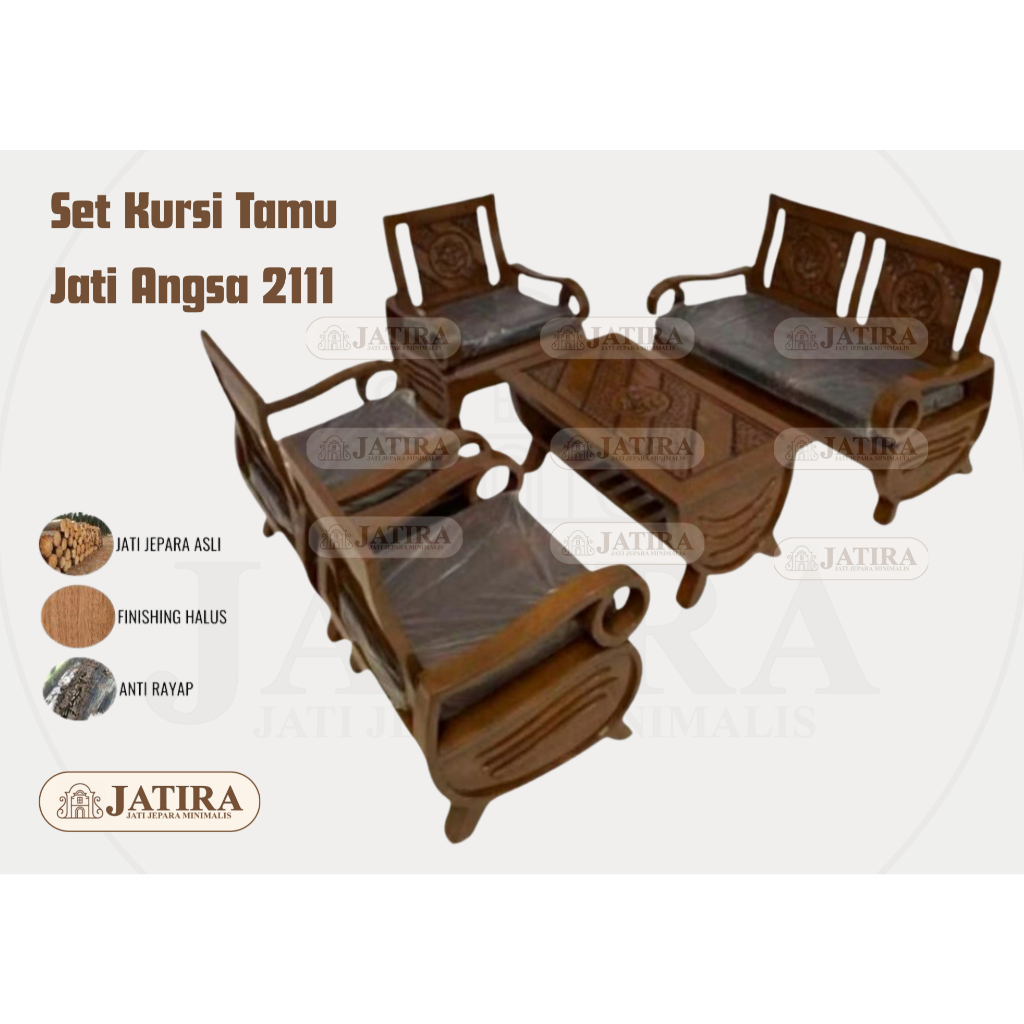 Kursi Tamu Jati Angsa 2111 | Kursi Tamu Jati Asli Jepara Murah Palembang