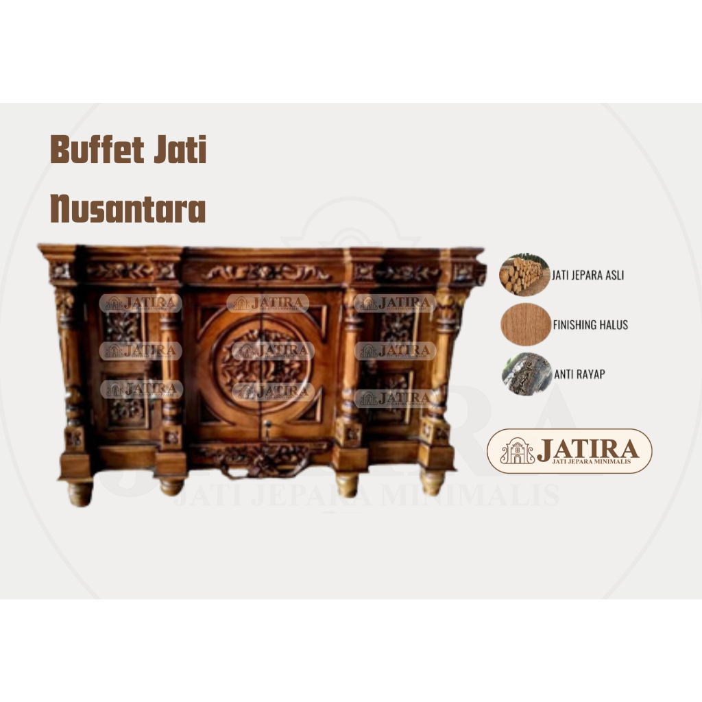 BUffet TV Jati Nusantara | Buffet TV Meja TV Jati Asli Jepara Murah Palembang