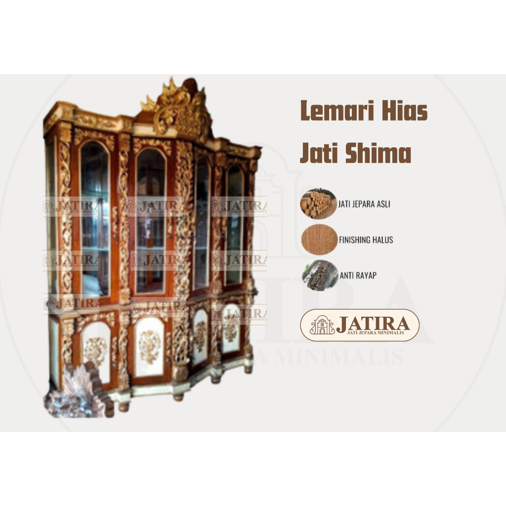 Lemari Hias Jati Shima | Lemari Hias Jati Asli Jepara Murah Palembang