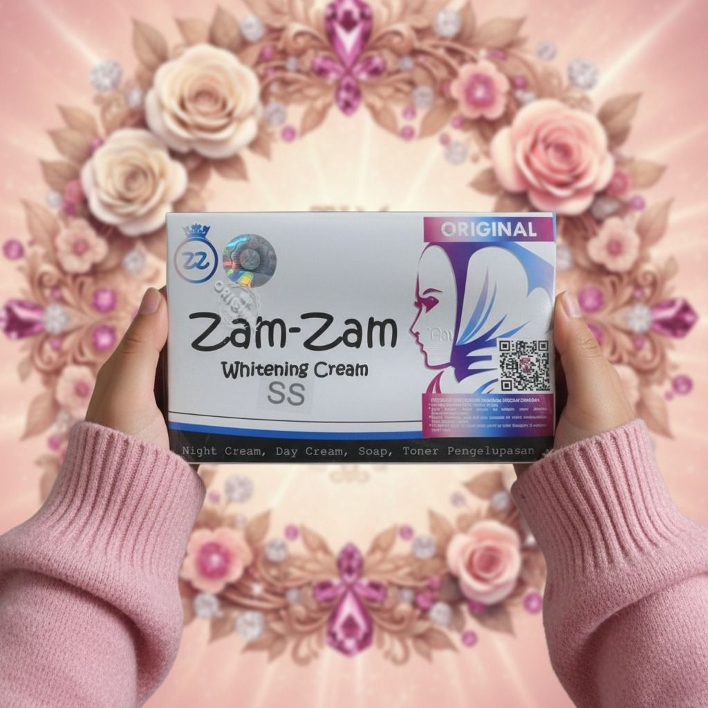 CREAM ZAMZAM BIRU ORIGINAL KODE SS